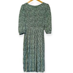 Janet Simmons Floral Button/Zip Back Vintage Dress Size 6